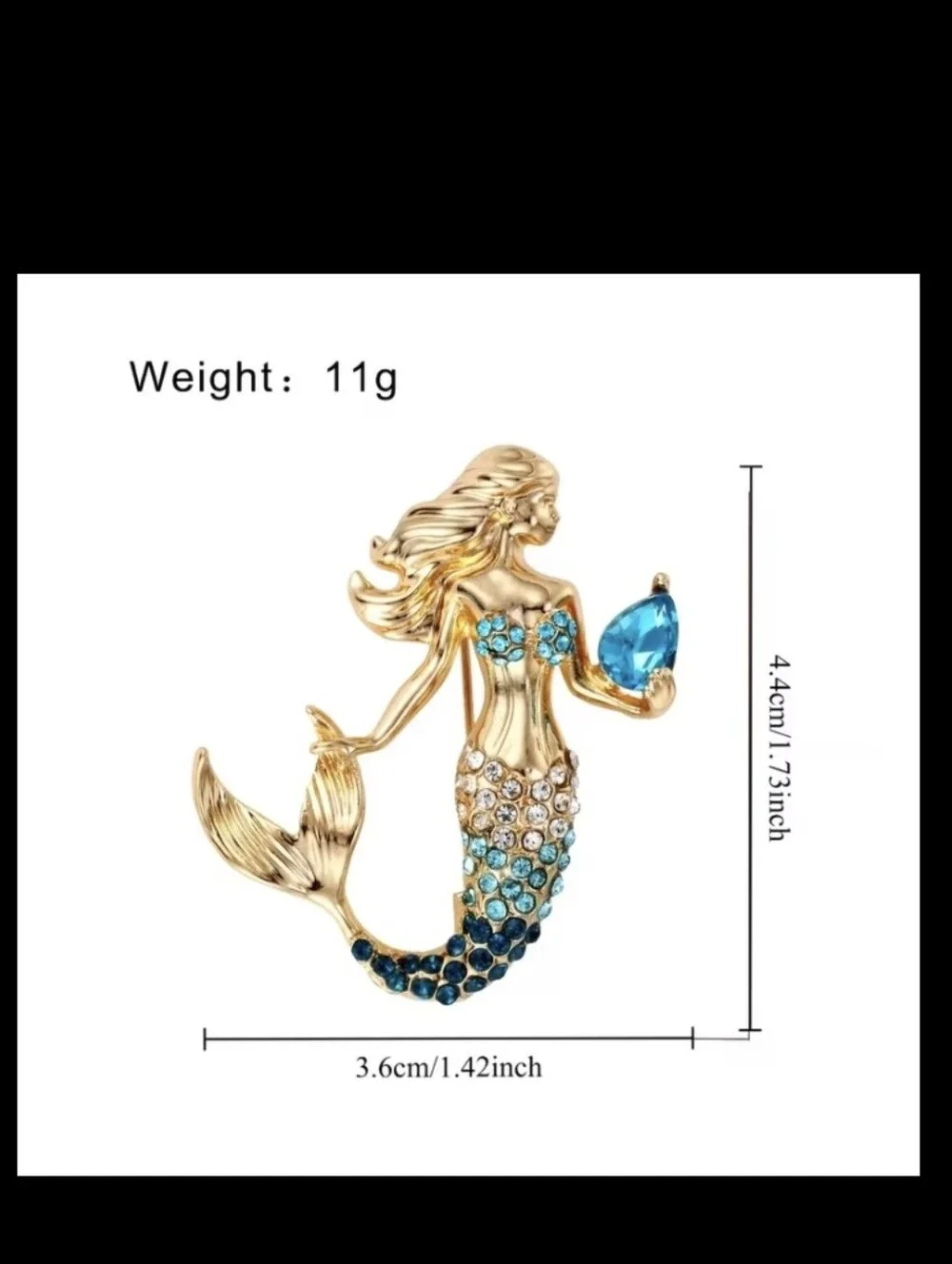 Mermaid Tiny Brooch NEW